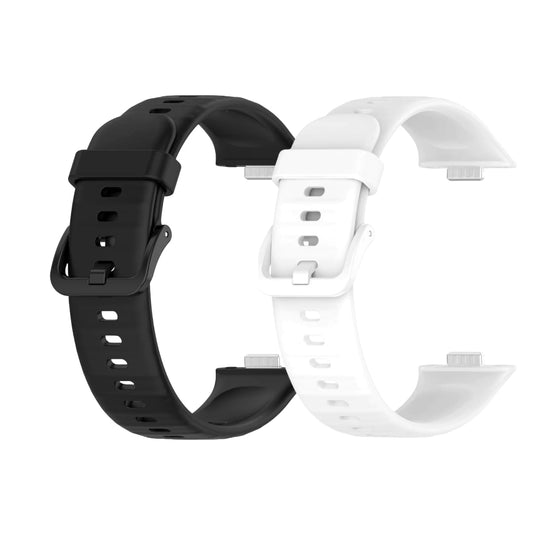 Valente Silicone Watch Strap Compatible with Huawei Watch Fit 3/3 Pro / 4/4 Pro – Soft & Secure Replacement Band (Pack of 2)
