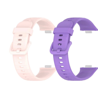 Valente Silicone Watch Strap Compatible with Huawei Watch Fit 3 / 3 Pro / 4 / 4 Pro – Soft & Secure Replacement Band (Pack of 2)