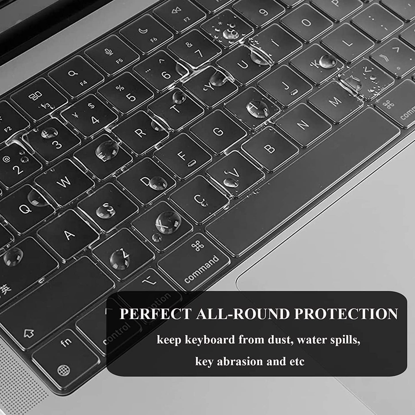 Valente Hard Shell Case with Keyboard Cover Compatible with MacBook Air 13.6 inch M2 / M3 / M4 | Transparent Protective Laptop Cover | Shockproof Anti-Scratch Case