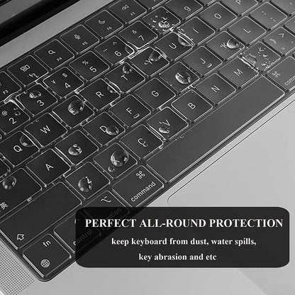 Valente Hard Shell Case with Keyboard Cover Compatible with MacBook Air 13.6 inch M2 / M3 / M4 | Transparent Protective Laptop Cover | Shockproof Anti-Scratch Case