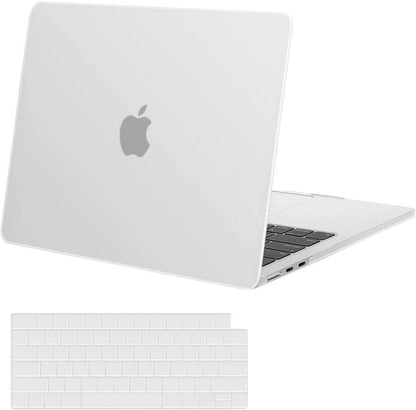 Valente MacBook Air 13.6 hard shell case tinted snap-on ventilated bottom view