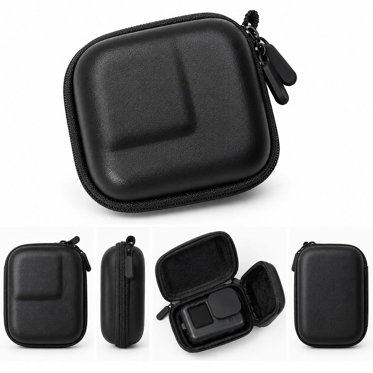 Valente Premium Hard Shell Protective Carrying & Storage Case Compatible with Insta360 Ace/Ace Pro/Ace Pro 2, DJI Osmo Action 4/5 Pro & GoPro (Black)