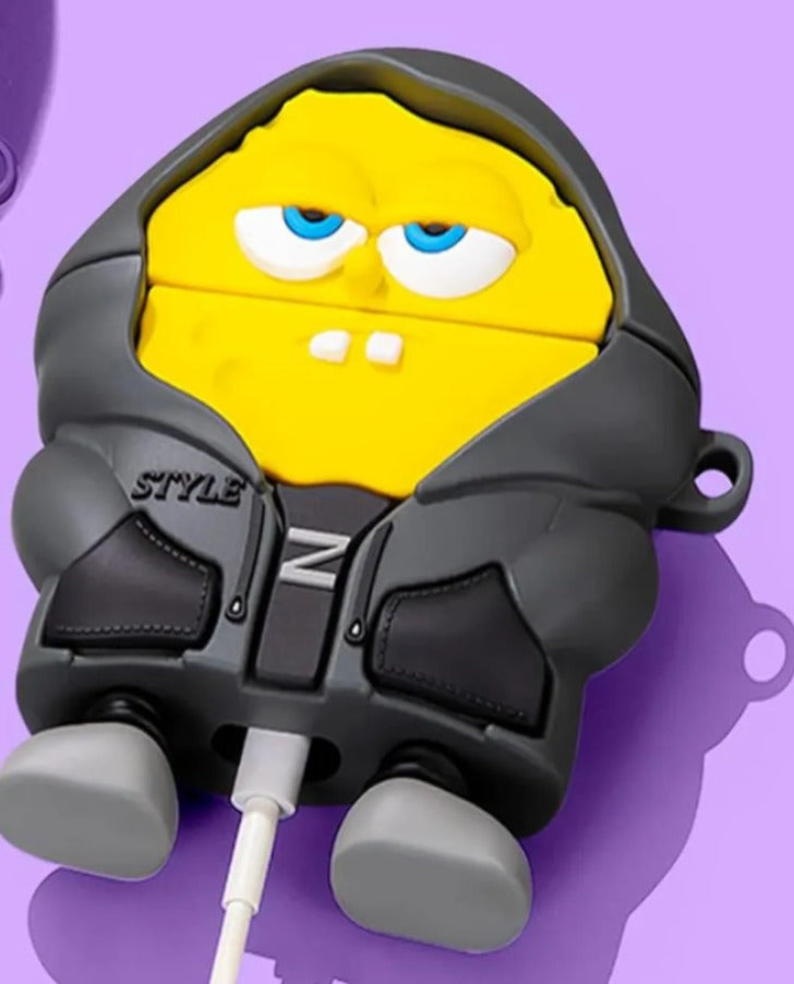 Valente Silicone Protective Case Compatible with AirPods Pro 3 – Shockproof Cartoon Hero Design with Ring Holder