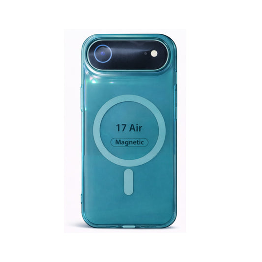 Valente iPhone 17 Air magnetic transparent case blue ultra-slim anti-yellowing