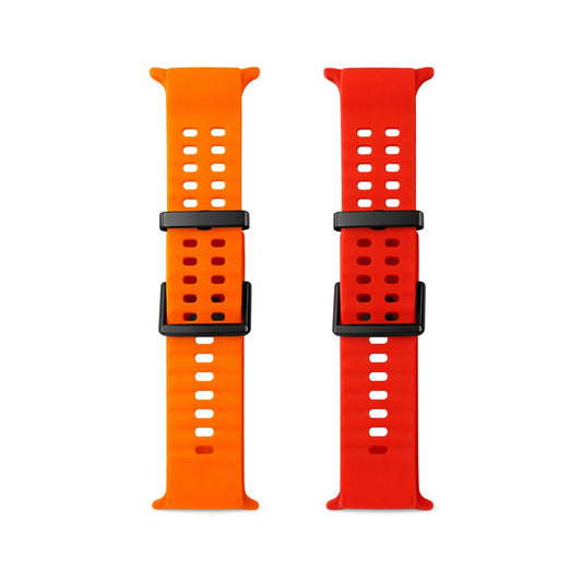 Valente Galaxy Watch Ultra breathable sport band pack of 2 red and orange pair