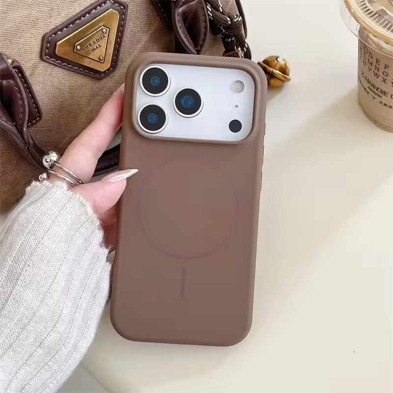Valente Silicone Magnetic Back Case Compatible with iPhone 17 pro Max – Soft Touch Shockproof Protective Cover