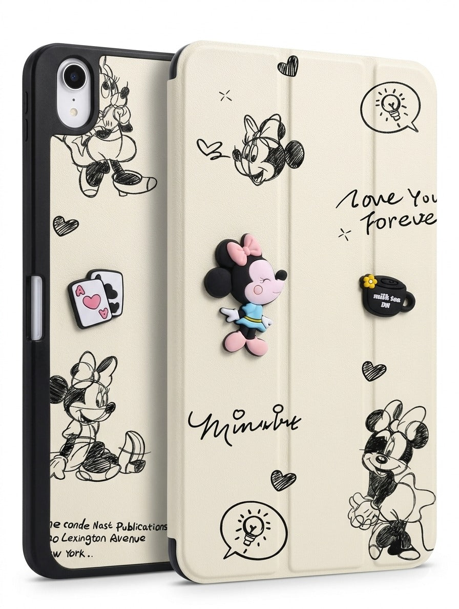 Valente Cartoon Smart Flip Case Compatible with iPad 10.9 (2022/A16) | Protective Stand Cover with Auto Sleep/Wake | Shockproof Tablet Case