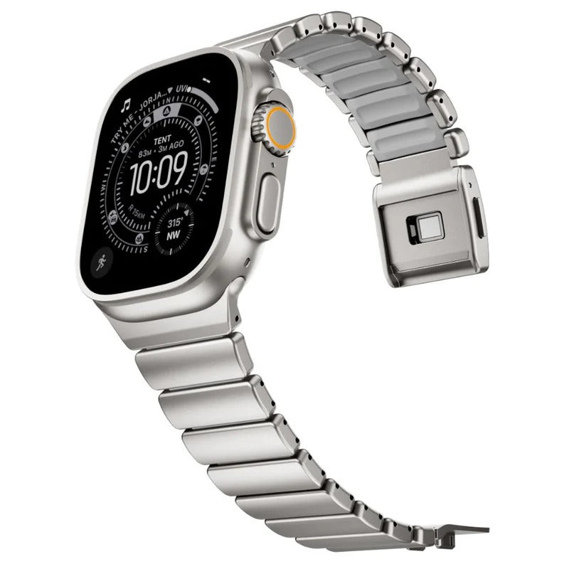 Valente Metal Strap Compatible with Apple Watch Series 8/7/6/5/SE/Ultra/Ultra 2 (42mm/44mm/45mm/49mm) | Premium Stainless Steel Watch Band with Adjustable Links