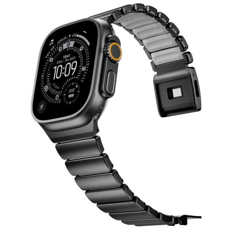 Valente Metal Strap Compatible with Apple Watch Series 8/7/6/5/SE/Ultra/Ultra 2 (42mm/44mm/45mm/49mm) | Premium Stainless Steel Watch Band with Adjustable Links