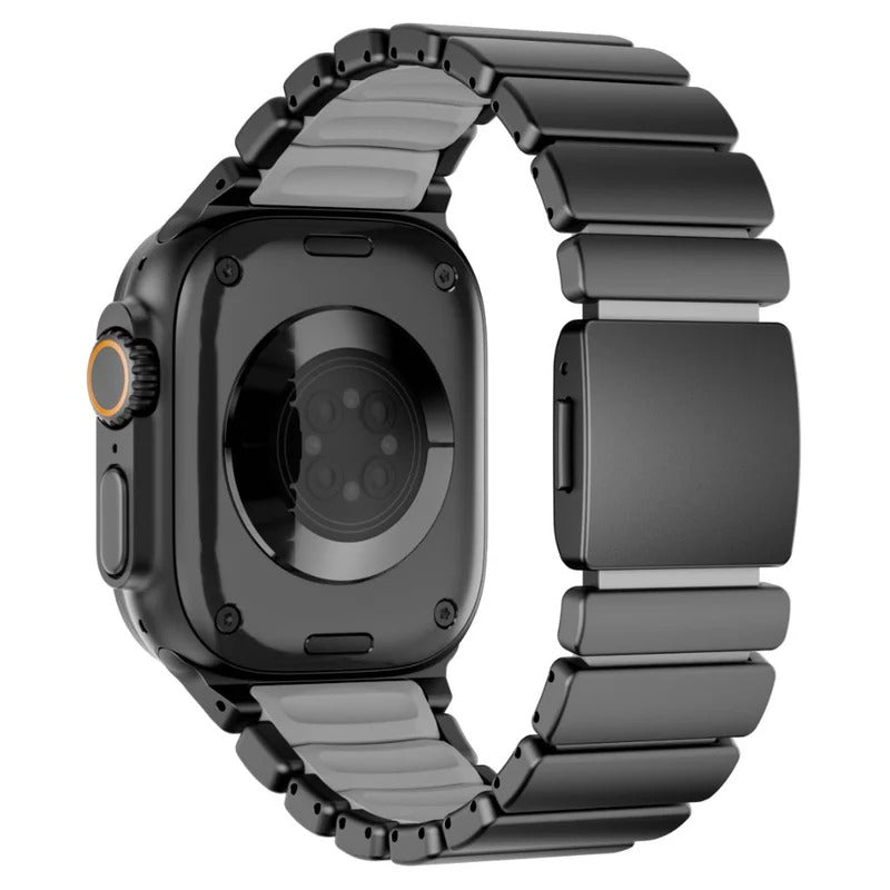 Valente Metal Strap Compatible with Apple Watch Series 8/7/6/5/SE/Ultra/Ultra 2 (42mm/44mm/45mm/49mm) | Premium Stainless Steel Watch Band with Adjustable Links