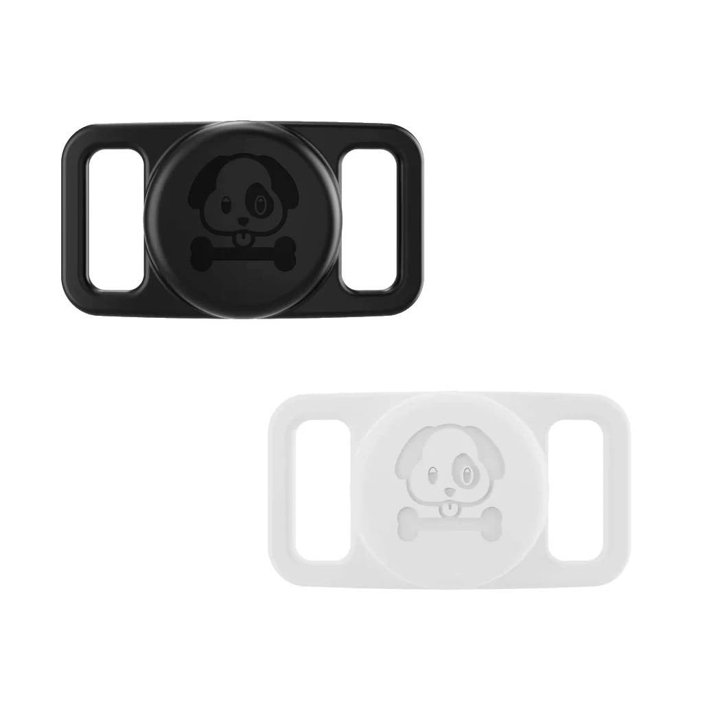 Valente AirTag Dog Collar Holder (Silicone) – Valente Secure Pet Tracker Case | Fits Most Collars | Anti-Rattle Protector for Dogs & Cats (pack of 2)