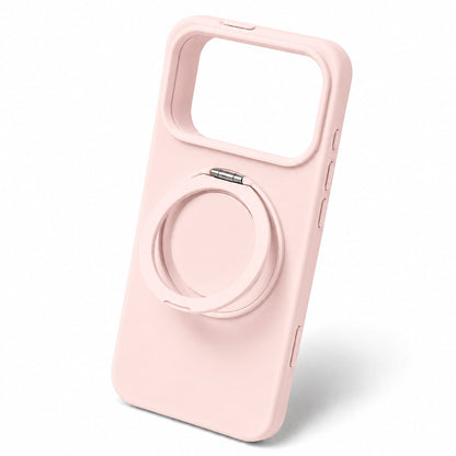 Valente Premium Soft Silicone Case Compatible with iPhone 17 Pro with Magnetic Ring Stand | Shockproof Slim Protective Back Cover