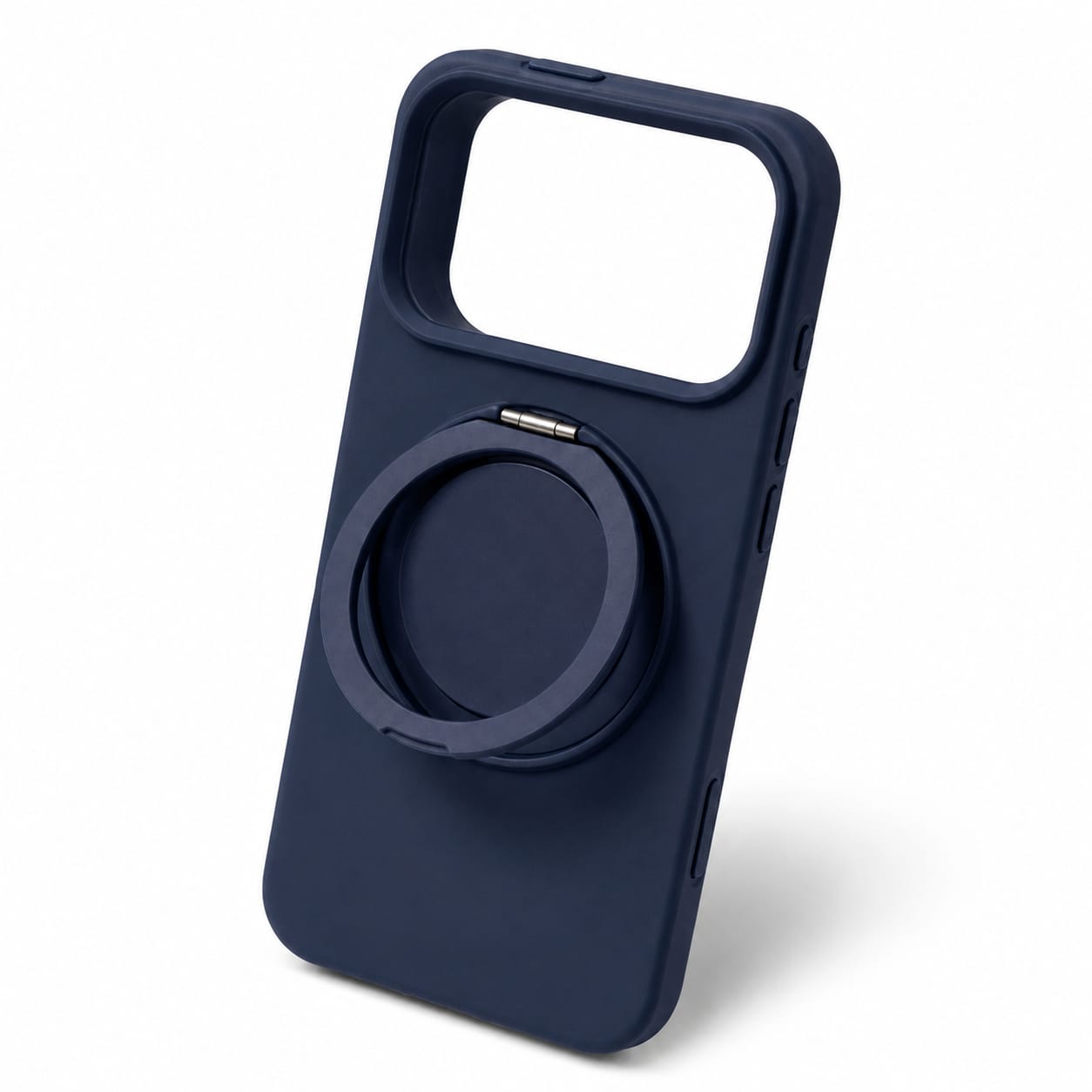 Valente Premium Soft Silicone Case Compatible with iPhone 17 Pro with Magnetic Ring Stand | Shockproof Slim Protective Back Cover
