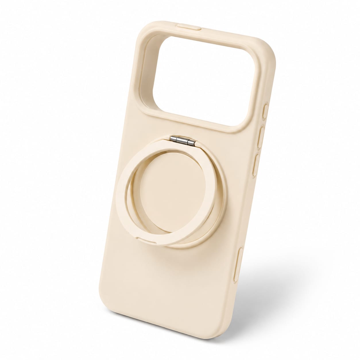Valente Premium Soft Silicone Case Compatible with iPhone 17 Pro with Magnetic Ring Stand | Shockproof Slim Protective Back Cover