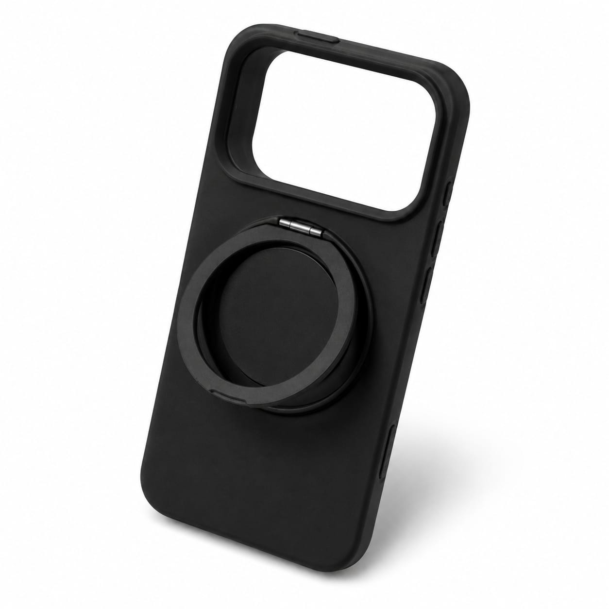 Valente Premium Soft Silicone Case Compatible with iPhone 17 Pro with Magnetic Ring Stand | Shockproof Slim Protective Back Cover