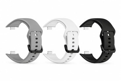 Valente Silicone Strap Compatible with Redmi Watch Move | Soft Replacement Watch Band | Adjustable Sport Wrist Band with Secure Buckle (pack of 3)