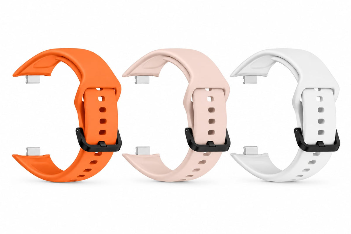 Valente Silicone Strap Compatible with Redmi Watch Move | Soft Replacement Watch Band | Adjustable Sport Wrist Band with Secure Buckle (pack of 3)