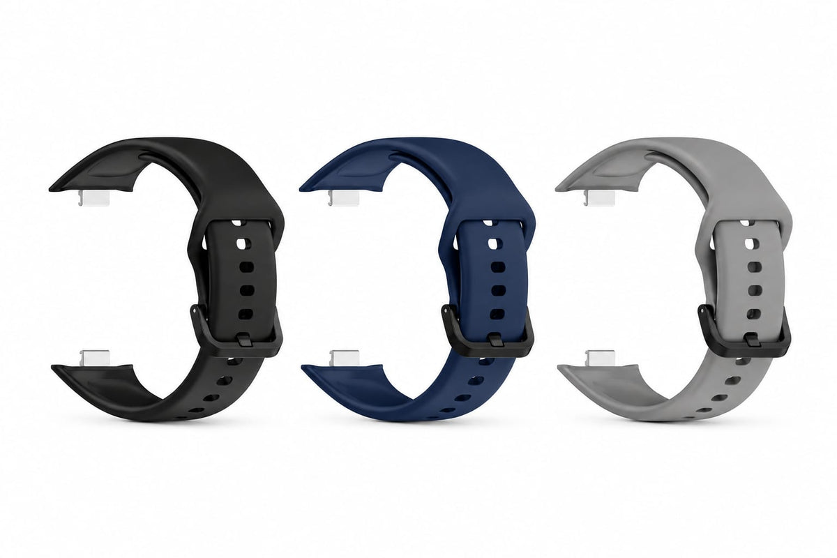 Valente Silicone Strap Compatible with Redmi Watch Move | Soft Replacement Watch Band | Adjustable Sport Wrist Band with Secure Buckle (pack of 3)