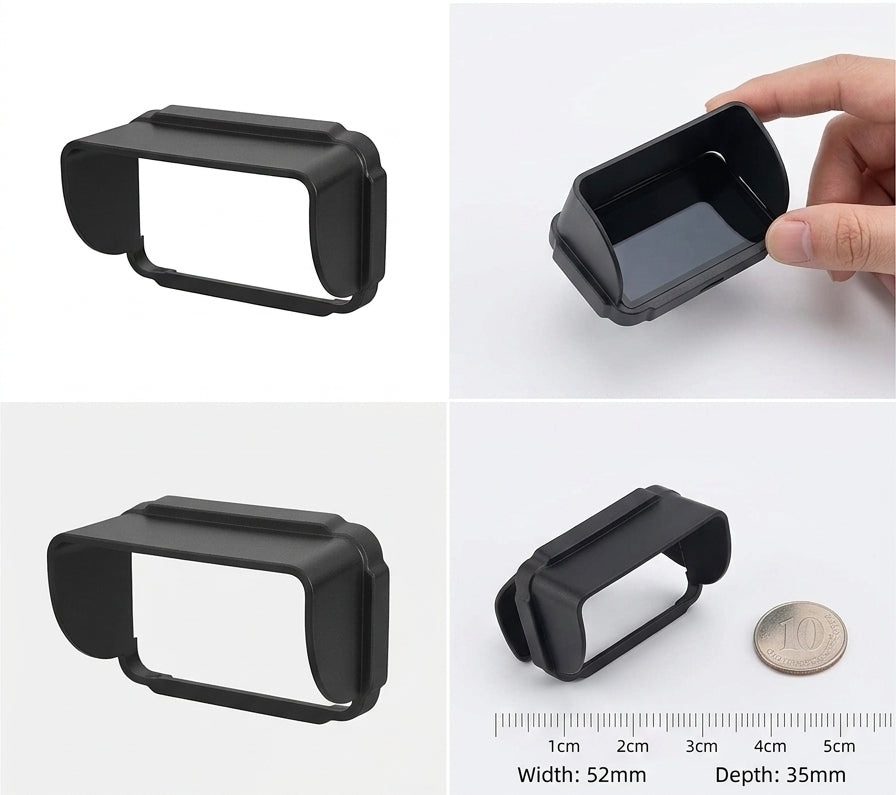Valente Screen Sun Hood Compatible with DJI Osmo Pocket 3/4, Camera Display Sunshade Cover, Anti-Glare Screen Protector Hood for Outdoor Photography and Video Shooting