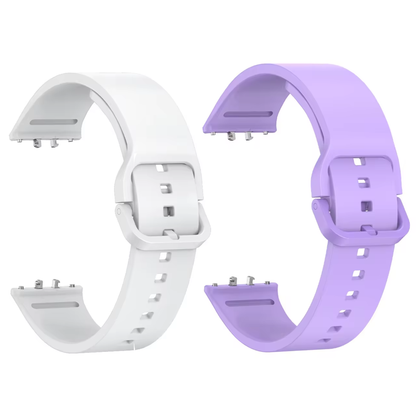 Valente Silicone Watch Straps Compatible for Samsung Galaxy Fit 3 (Pack of 2)