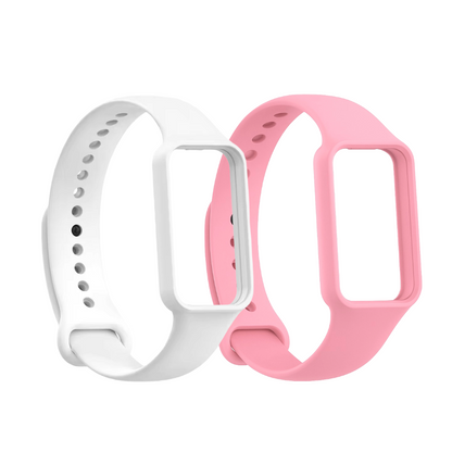 Valente Soft silicone watch bands Compatible with Amazfit Band 7 (Pack of 2)