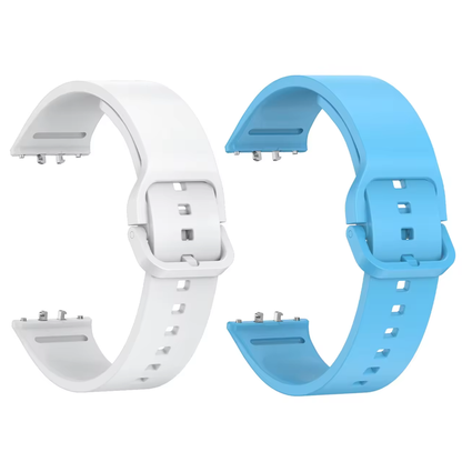 Valente Silicone Watch Straps Compatible for Samsung Galaxy Fit 3 (Pack of 2)