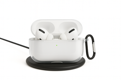 Valente Clear Case Compatible with Apple AirPods Pro 3 – Transparent Shockproof Protective Cover with Keychain