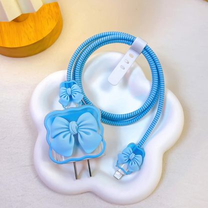Valente 3D Cartoon Protective Case For Apple 18W/20W Charger with Cable protector