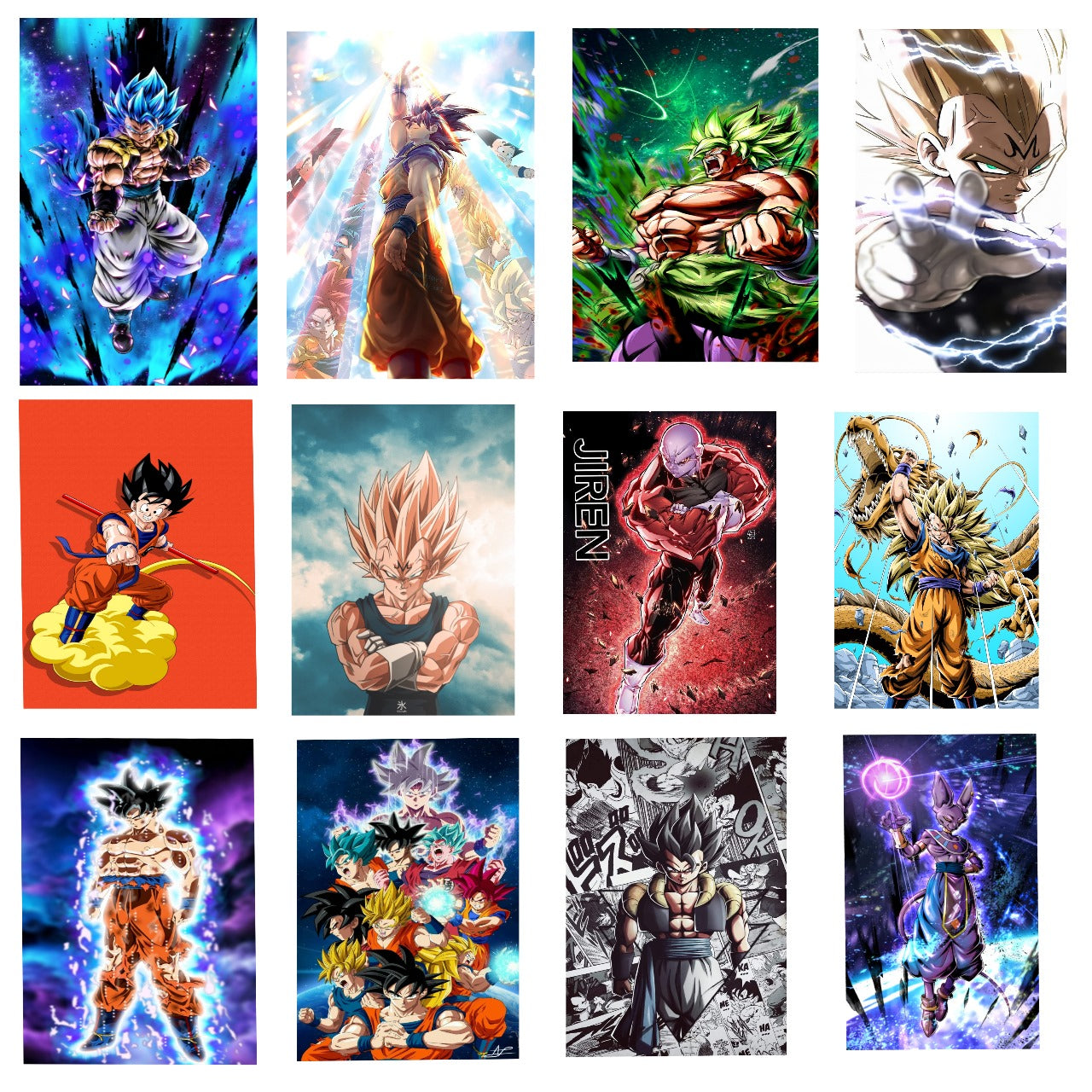 Valente Ultimate Posters Collection: 4x6 Inch Anime, Cartoon & Motivational Stickers - Vibrant, Durable (Pack of 12  Posters )