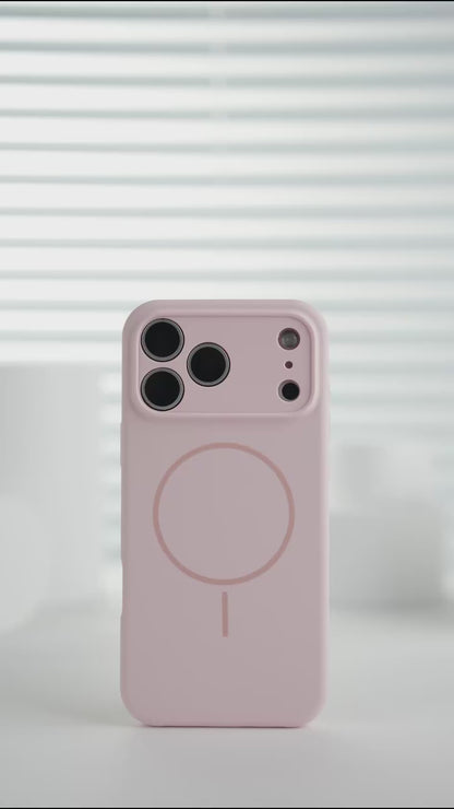 Valente Silicone Magnetic Back Case Compatible with iPhone 17 pro  – Soft Touch Shockproof Protective Cover