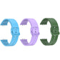 Valente Silicone Watch Straps Compatible for Samsung Galaxy Fit 3 (Pack of 3)