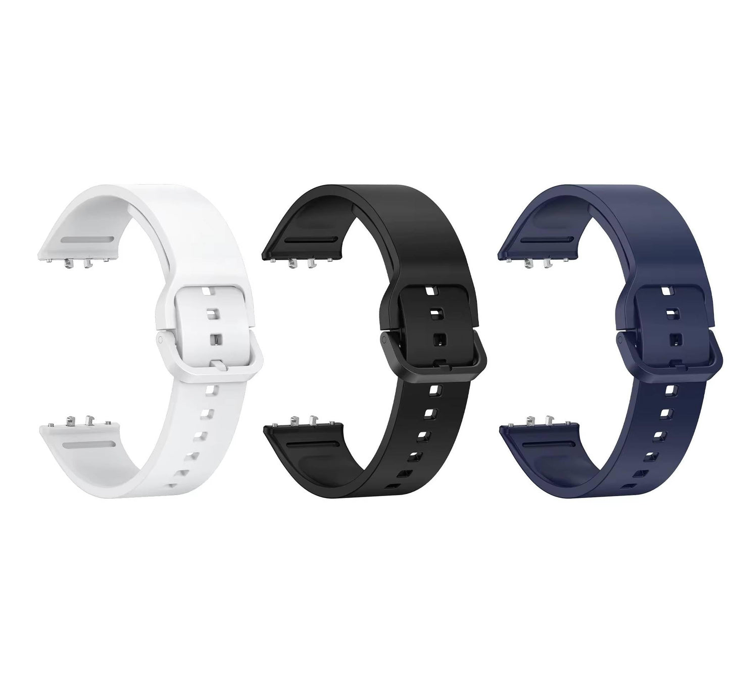 Valente Silicone Watch Straps Compatible for Samsung Galaxy Fit 3 (Pack of 3)