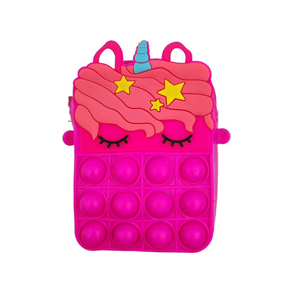 Valente Universal Cute Cartoon Silicone Zipper Coin Purse Pouch For Kids & Girls.