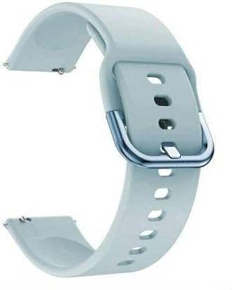 Valente Buckle Silicone 20mm Watch Strap Compatible with Galaxy Watch Active 2 (40mm & 44mm),Active (40mm), Watch 3 (41mm),Boat Vertex,Amazfit Bip,GTR (42mm),GTS,Dizo Watch 2