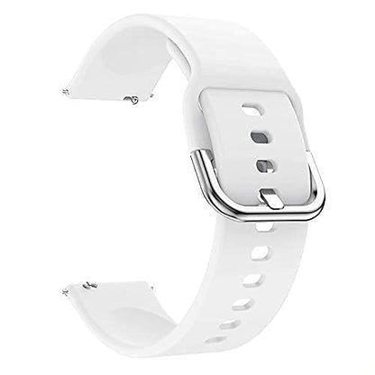 Valente Buckle Silicone 20mm Watch Strap Compatible with Galaxy Watch Active 2 (40mm & 44mm),Active (40mm), Watch 3 (41mm),Boat Vertex,Amazfit Bip,GTR (42mm),GTS,Dizo Watch 2