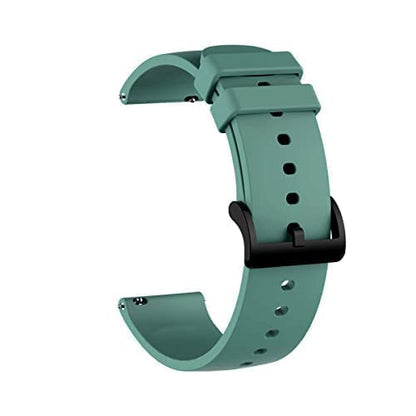 Valente Premium Buckle Silicone 20mm Watch Strap Compatible with Galaxy Watch Active 2 (40mm & 44mm),Active (40mm), Watch 3 (41mm),Boat Vertex,Amazfit Bip,GTR (42mm),GTS,Dizo Watch 2