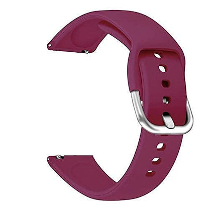 Valente Buckle Silicone 20mm Watch Strap Compatible with Galaxy Watch Active 2 (40mm & 44mm),Active (40mm), Watch 3 (41mm),Boat Vertex,Amazfit Bip,GTR (42mm),GTS,Dizo Watch 2