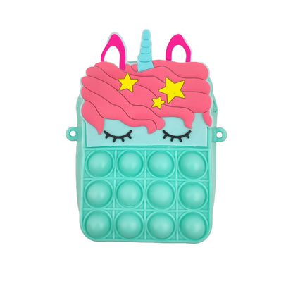 Valente Universal Cute Cartoon Silicone Zipper Coin Purse Pouch For Kids & Girls.