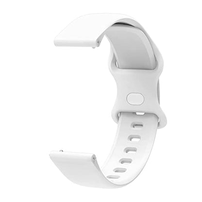 Valente Silicone Double Lock 20mm Watch Strap Compatible with Galaxy Watch Active 2(40mm & 44mm),Active(40mm), Watch 3(41mm),Amazfit Bip,GTR(42mm),GTS & GTS 2 Mini,Dizo Watch 2, Oneplus Nord Watch