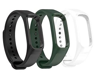 Valente Soft Silicone Smart Band Straps compatible with One Plus Smart Band (Pack of 3)
