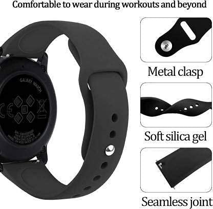 Silicone 20mm Watch Straps For Galaxy Watch Active 2 40mm 44mm