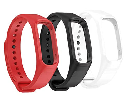 Valente Soft Silicone Smart Band Straps compatible with One Plus Smart Band (Pack of 3)