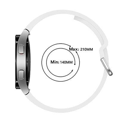 Valente Premium Silicone 20mm Buckle Watch Strap Compatible with Galaxy Watch 4/5/6
