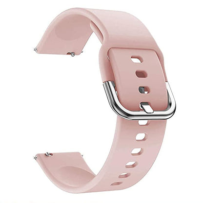 Valente Buckle Silicone 20mm Watch Strap Compatible with Galaxy Watch Active 2 (40mm & 44mm),Active (40mm), Watch 3 (41mm),Boat Vertex,Amazfit Bip,GTR (42mm),GTS,Dizo Watch 2