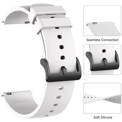Valente Premium Silicone Buckle 22 mm Watch Strap Compatible with Noise Colorfit Pro 3,Assist,Colorfit Ultra,Oneplus Watch,Fossil Gen 5E 44mm, Gen 5(44mm),Realme Watch 2 Pro.