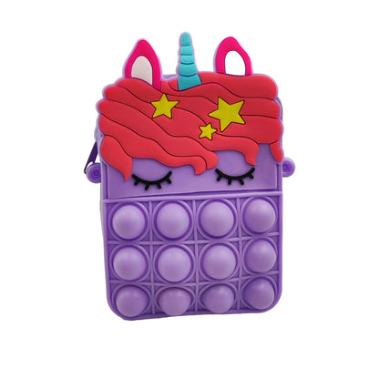 Valente Universal Cute Cartoon Silicone Zipper Coin Purse Pouch For Kids & Girls.