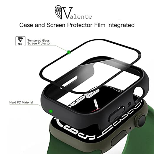 Valente Apple Watch Series 7 8 bumper case transparent 45mm