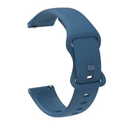 Valente Silicone Double Lock 22mm Watch Strap Compatible with Noise Colorfit Pro 3,Assist ,Ultra, Oneplus Watch, Fossil Gen 5E 44 mm, Gen 5,Realme Watch 2 Pro