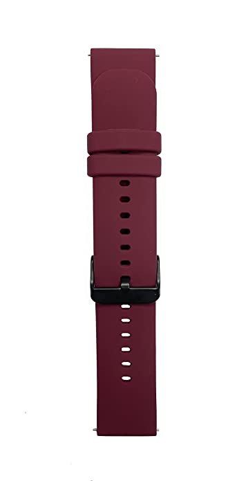 Valente Premium Buckle Silicone 20mm Watch Strap Compatible with Galaxy Watch Active 2 (40mm & 44mm),Active (40mm), Watch 3 (41mm),Boat Vertex,Amazfit Bip,GTR (42mm),GTS,Dizo Watch 2