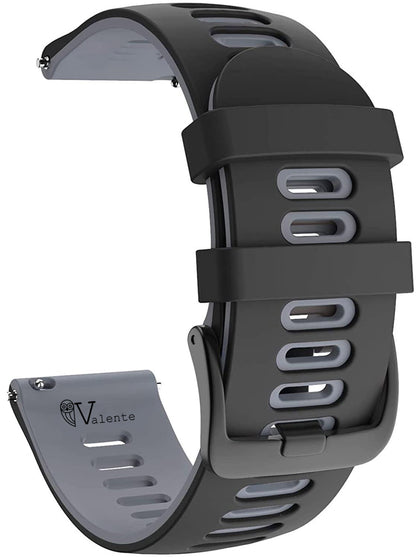 Valente Silicone Dual Color 22mm Watch Strap Compatible with Noise Colorfit Pro 3,Assist ,Ultra, Oneplus Watch, Fossil Gen 5E 44 mm, Gen 5,Realme Watch 2 Pro